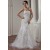 Soft Sweetheart A-Line Satin Sleeveless Lace Wedding Dresses 2030977
