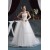 A-Line Strapless Satin Fine Netting Wedding Dresses 2030994