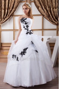 Strapless Ball Gown Sleeveless Satin Organza Beautiful Wedding Dresses 2030995