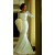 Elegant Mermaid 3/4 Length Sleeves Lace Plus Size Wedding Dresses Bridal Gowns 3030020
