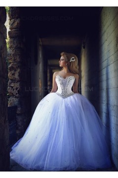Crystal Tulle Ball Gown Wedding Dresses Bridal Gowns 3030049