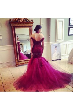 Mermaid Off-the-Shoulder Lace Tulle Wedding Dresses Bridal Gowns 3030078