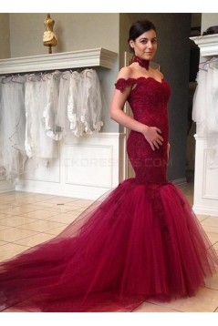 Mermaid Off-the-Shoulder Lace Tulle Wedding Dresses Bridal Gowns 3030078
