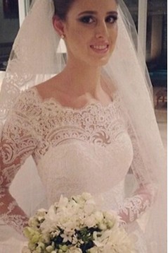 Long Sleeves Mermaid Lace Wedding Dresses Bridal Gowns 3030081