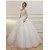 3/4 Length Sleeves V-Neck Lace Wedding Dresses Bridal Gowns 3030108