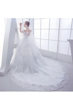 Lace Ball Gown Off-the-Shoulder Wedding Dresses Bridal Gowns 3030115