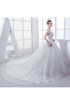 Lace Ball Gown Off-the-Shoulder Wedding Dresses Bridal Gowns 3030115