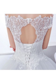 Lace Ball Gown Off-the-Shoulder Wedding Dresses Bridal Gowns 3030115