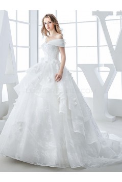 Ball Gown Off-the-Shoulder Lace Wedding Dresses Bridal Gowns 3030135