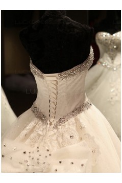Ball Gown Sweetheart Crystal Lace Wedding Dresses Bridal Gowns 3030140