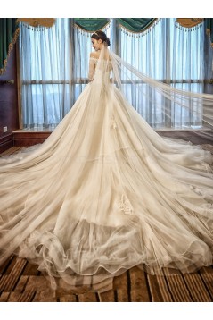 Lace Tulle Off-the-Shoulder Wedding Dresses Bridal Gowns 3030164