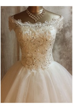 Ball Gown Off-the-Shoulder Lace Wedding Dresses Bridal Gowns 3030170