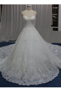 A-Line Sweetheart Lace Wedding Dresses Bridal Gowns 3030171