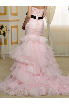 Mermaid Sweetheart Pink Wedding Dresses Bridal Gowns 3030174