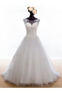 A-Line Lace Wedding Dresses Bridal Gowns 3030175