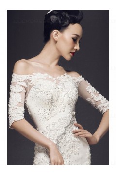 Mermaid Lace Off-the-Shoulder Wedding Dresses Bridal Gowns 3030184