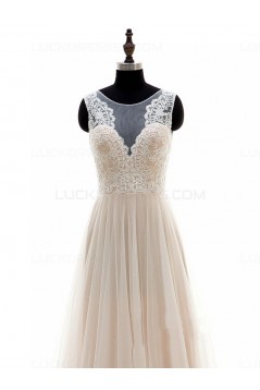 A-Line Sheer Lace Wedding Dresses Bridal Gowns 3030186