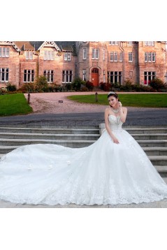 Sparkly Lace Ball Gown Crystal Wedding Dresses Bridal Gowns 3030195