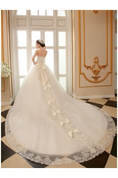 Ball Gown Strapless Lace Crystal Wedding Dresses Bridal Gowns 3030197