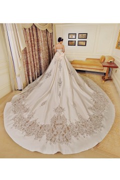 Ball Strapless Lace Wedding Dresses Bridal Gowns 3030230