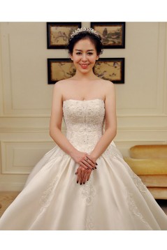 Ball Strapless Lace Wedding Dresses Bridal Gowns 3030230