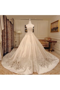 Ball Strapless Lace Wedding Dresses Bridal Gowns 3030230