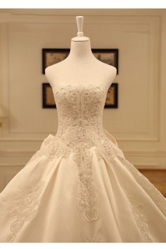 Ball Strapless Lace Wedding Dresses Bridal Gowns 3030230