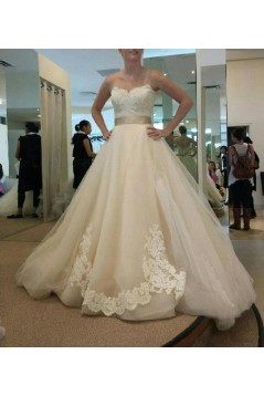 A-Line Sweetheart Lace Wedding Dresses Bridal Gowns 3030255