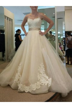 A-Line Sweetheart Lace Wedding Dresses Bridal Gowns 3030255