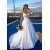 A-Line Long Sleeves Lace Illusion Bodice Wedding Dresses Bridal Gowns 3030256