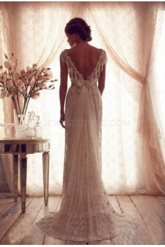 Sheath/Column Lace Wedding Dresses Bridal Gowns 3030271