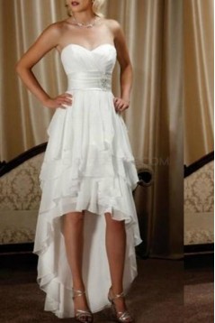 High Low Chiffon Wedding Dresses Bridal Gowns 3030278