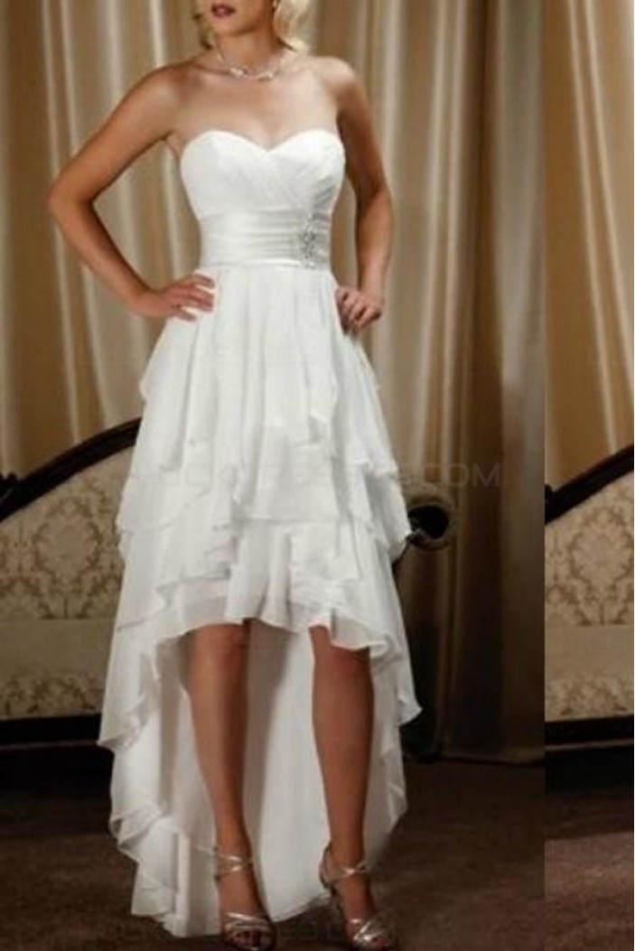High Low Chiffon Wedding Dresses Bridal Gowns 3030278