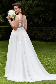 Lace Tulle Plus Size Wedding Dresses Bridal Gowns 3030286