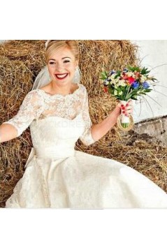 3/4 Length Sleeves Lace Wedding Dresses Bridal Gowns 3030287