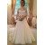 High Neck Long Sleeves Lace Keyhole Back Wedding Dresses Bridal Gowns 3030306
