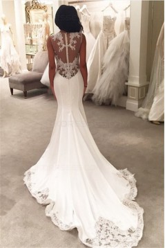 Mermaid Lace Sleeveless Wedding Dresses Bridal Gowns 3030318